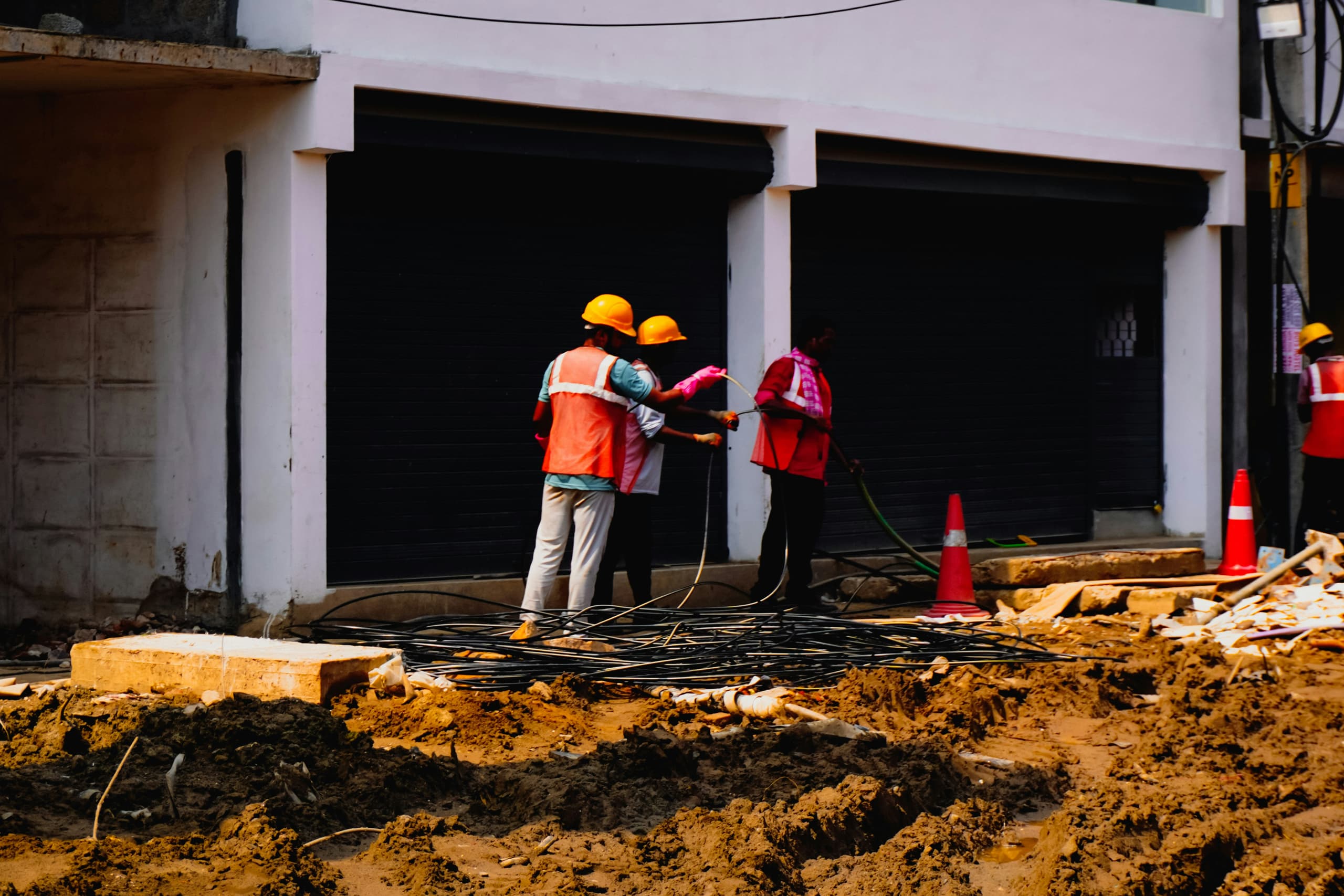 Forming and Cribbing Setup construction work